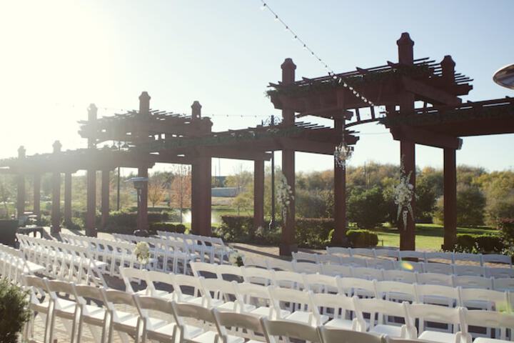 Outdoor wedding area