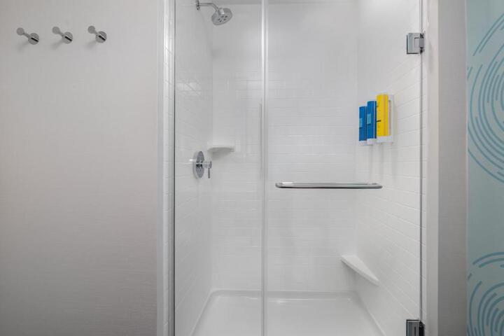 1 King Bed with Walk in Shower