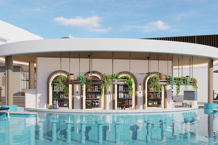 Swim-up bar