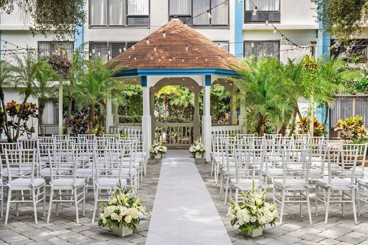 Outdoor wedding area