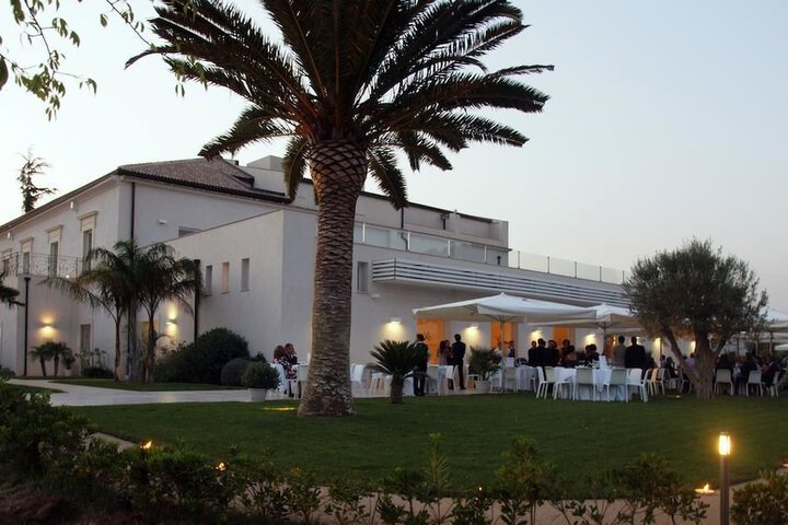 Outdoor banquet area