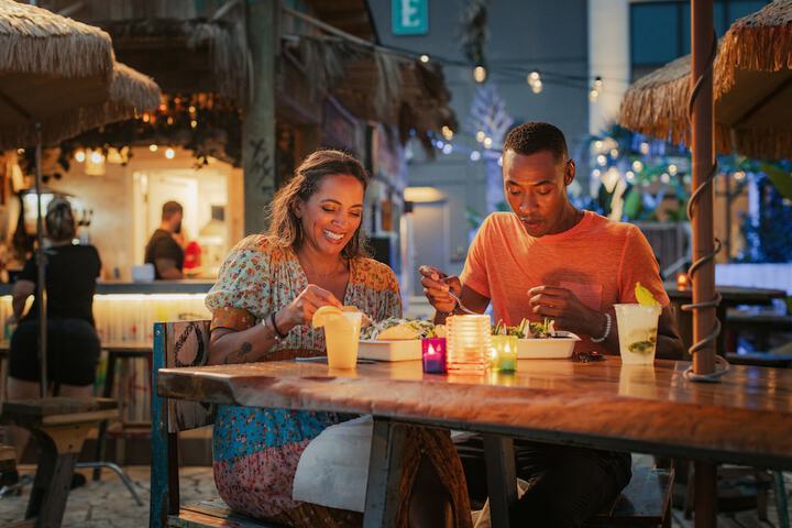 Couples dining