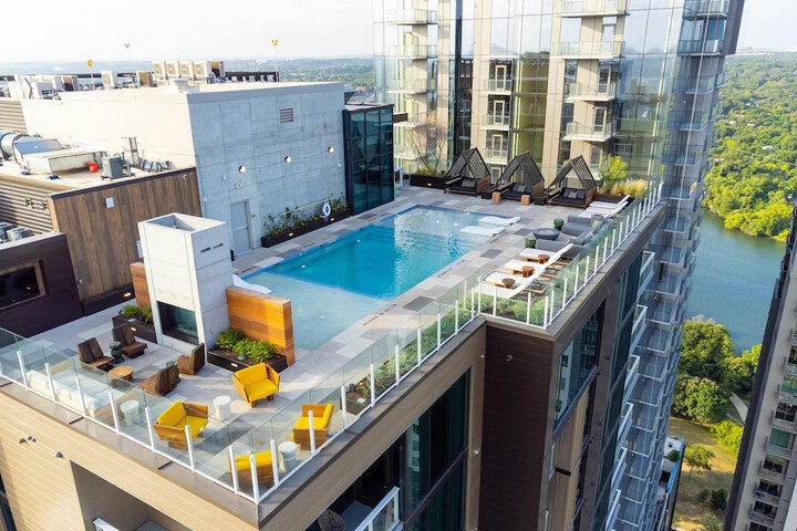 Swimming pool at Austin Condo Hotel