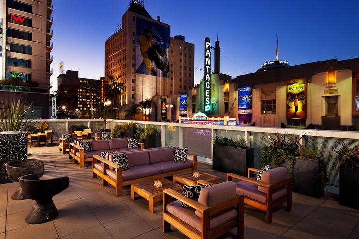 Outdoor banquet area