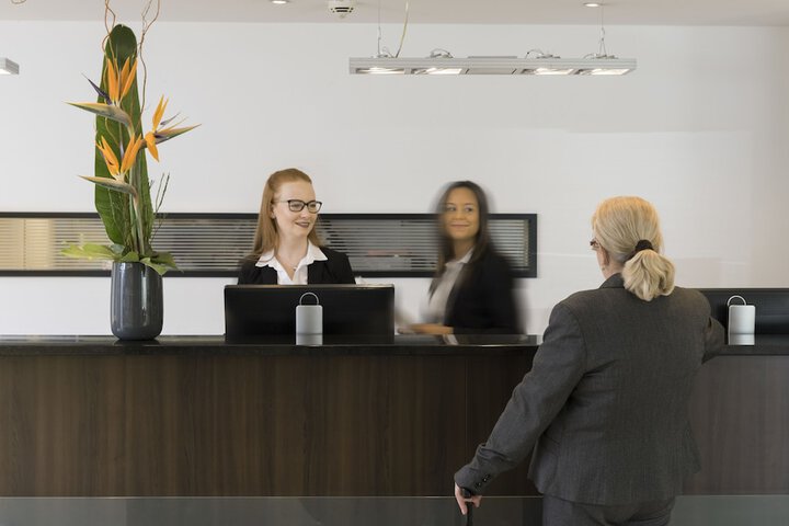 Check-in/check-out kiosk