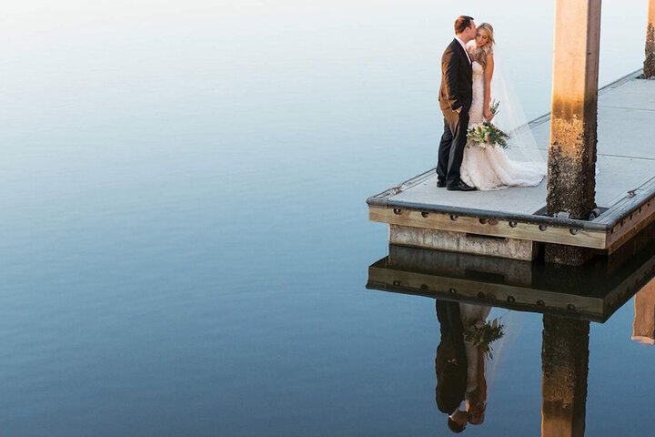 Outdoor wedding area