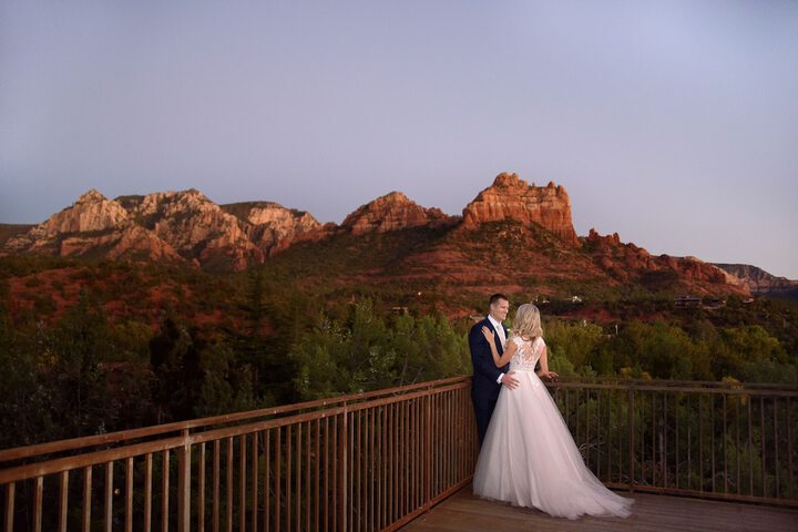Outdoor wedding area