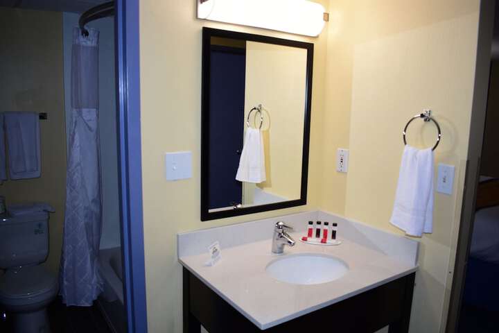 1 Queen Bed Mobility Accessible Bathtub with Grab Bars 1st Floor (12 of 12)