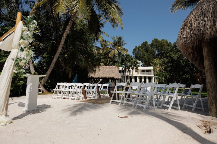 Outdoor wedding area