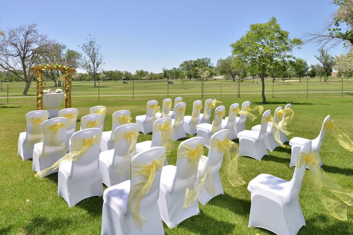 Outdoor wedding area