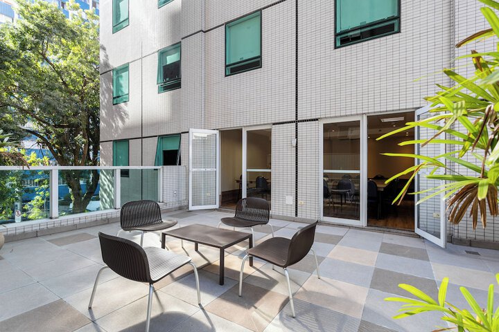 Outdoor banquet area