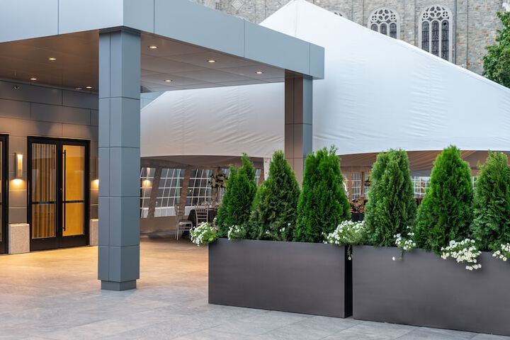 Outdoor wedding area