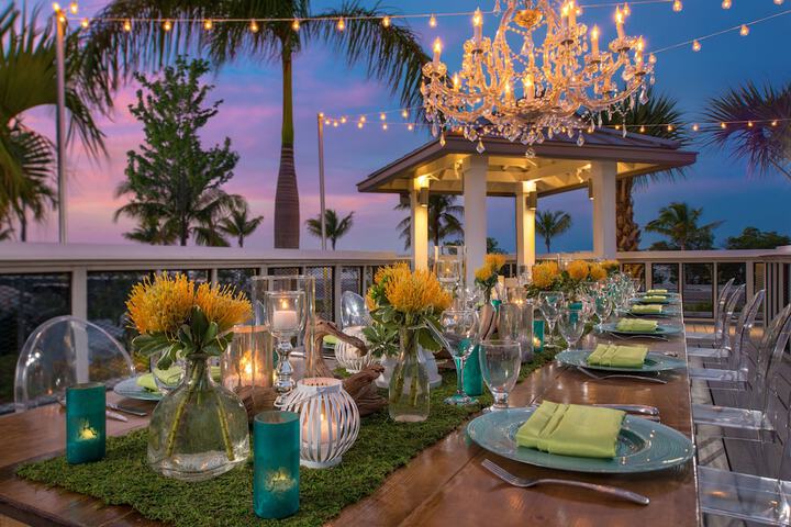 Outdoor banquet area