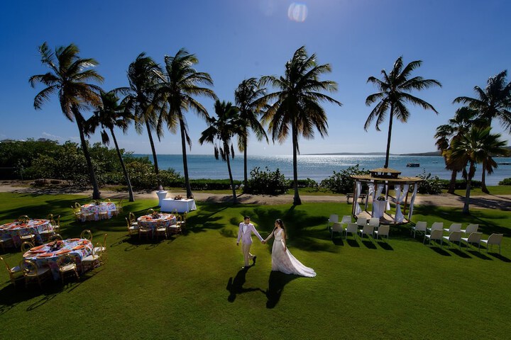 Outdoor wedding area