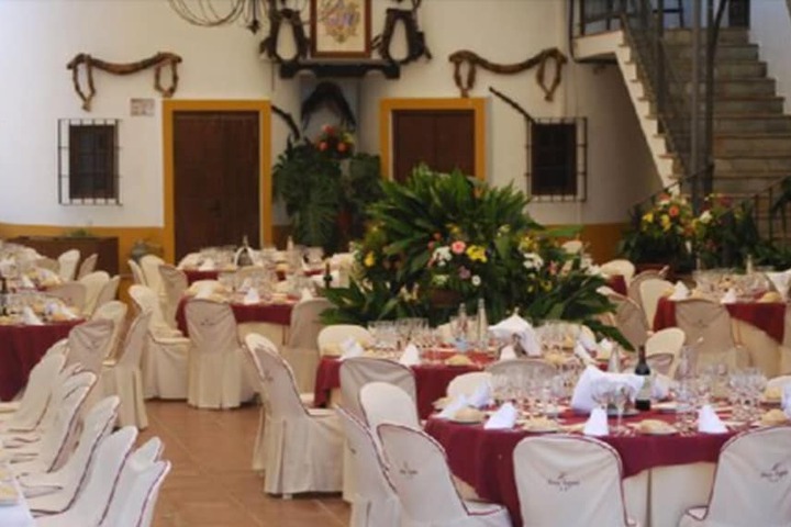 Outdoor banquet area