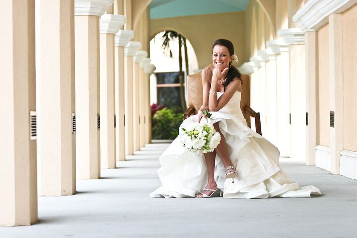 Outdoor wedding area