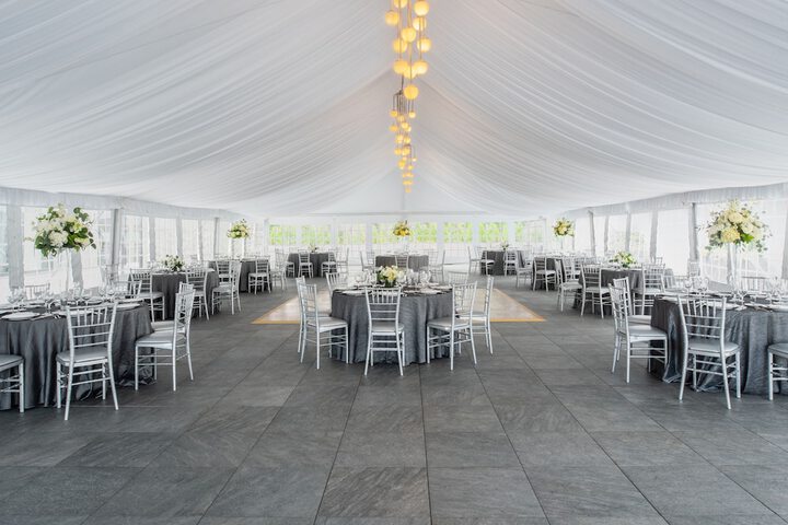Outdoor wedding area