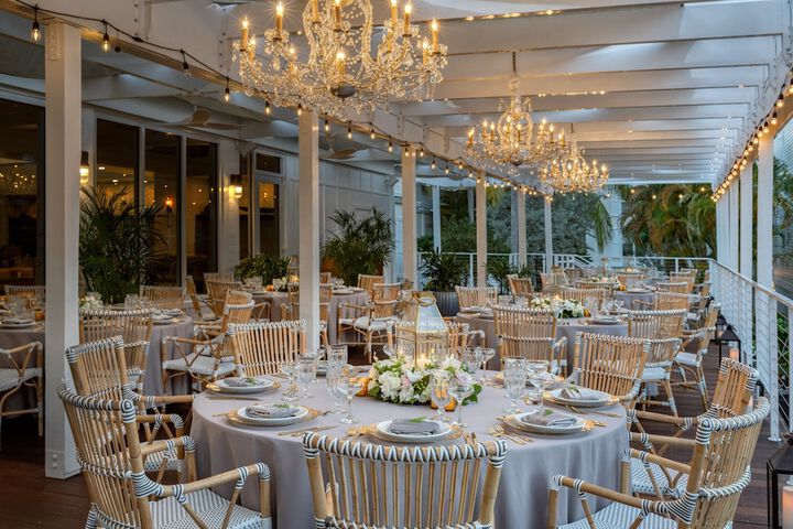 Outdoor wedding area