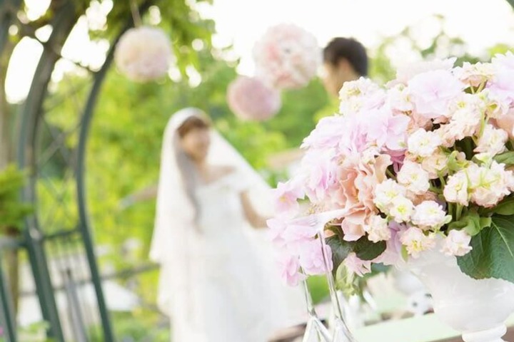 Outdoor wedding area