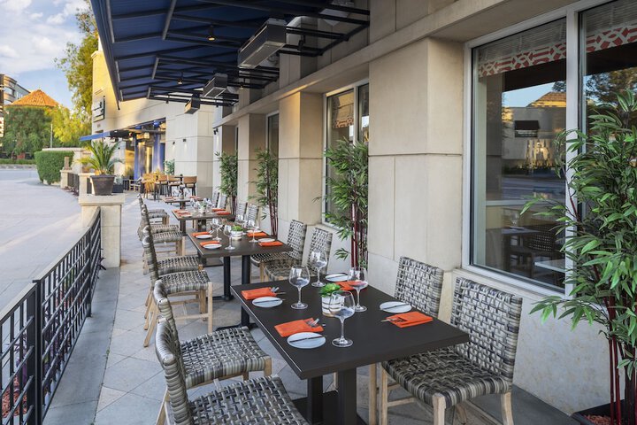 Outdoor banquet area