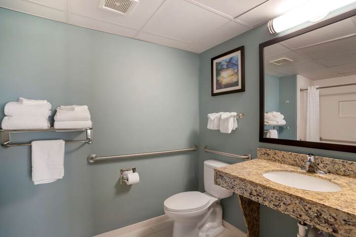 1 King Bed Balcony Microwave and Refrigerator Sofa Bed Shower Only (4 of 23)