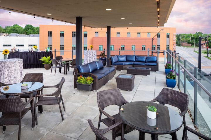 Outdoor banquet area