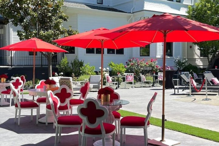 Outdoor banquet area