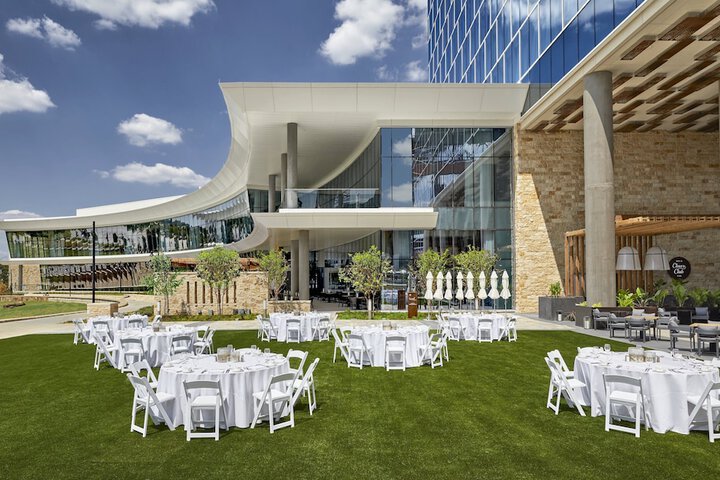 Outdoor banquet area
