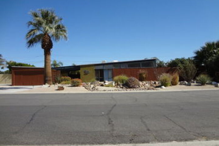 Exterior of Butterfly Alexander Home in Palm Springs
