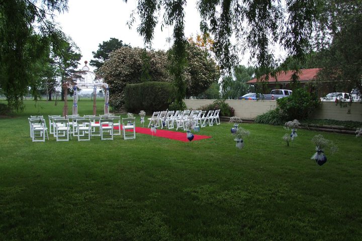 Outdoor wedding area