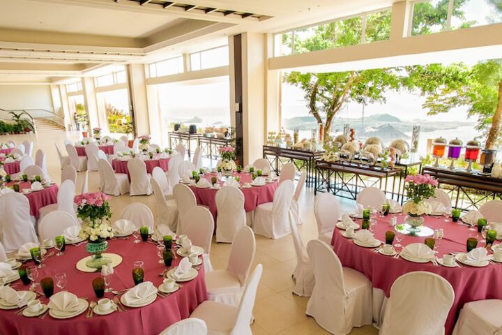 Outdoor banquet area