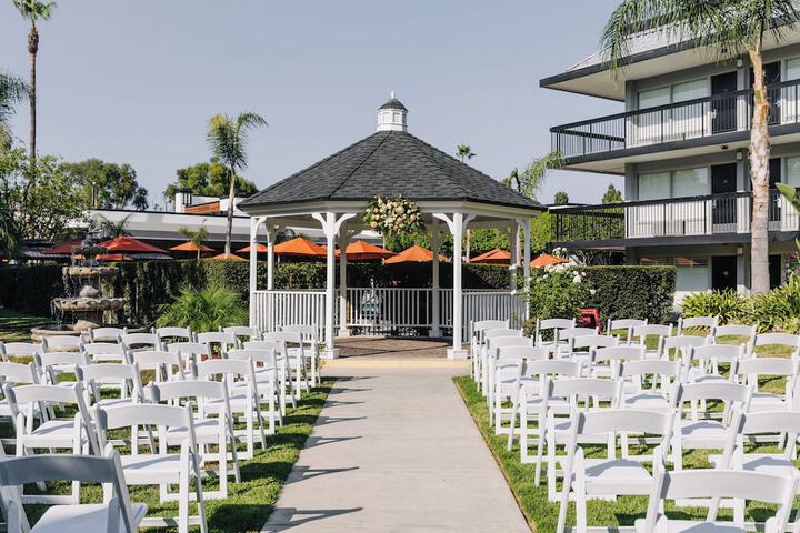 Outdoor wedding area