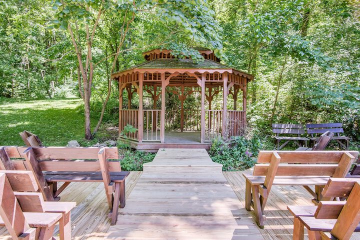 Outdoor wedding area