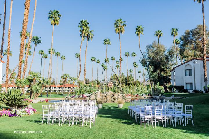 Outdoor wedding area