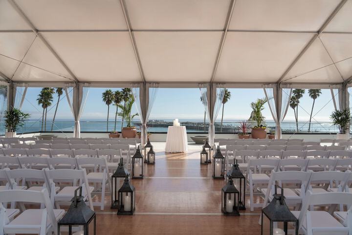 Outdoor banquet area