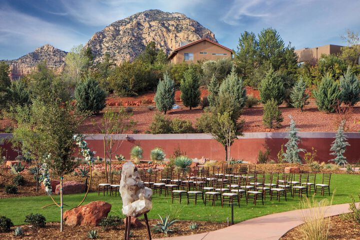 Outdoor wedding area