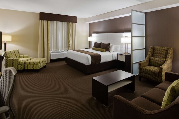 1 King Bed Executive Room Pillow Top Mattress Flat Screen Television Microwave and Refrigerator (11 of 12)