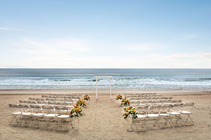 Outdoor wedding area
