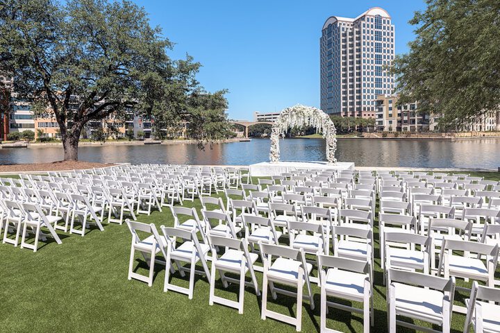 Outdoor wedding area