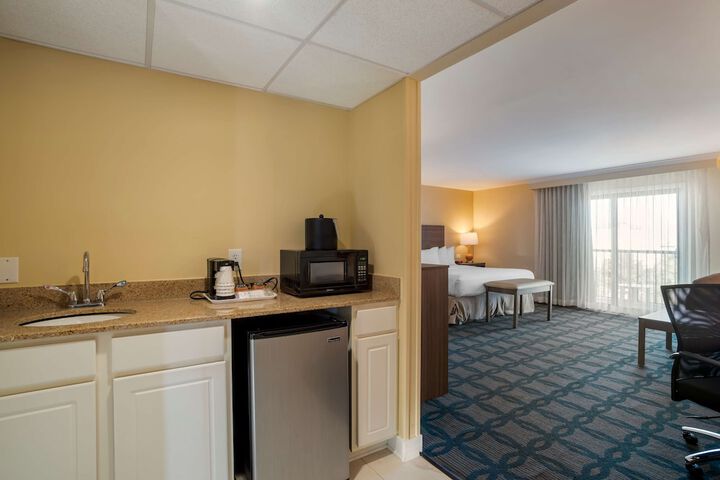 1 King Bed Balcony Microwave and Refrigerator Sofa Bed Shower Only (23 of 23)