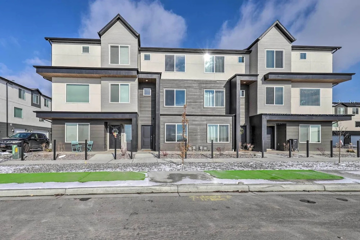 Exterior of Modern Mountain Townhome - Ski Nearby