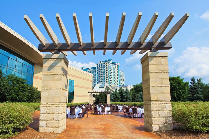 Outdoor banquet area