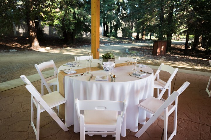 Outdoor banquet area