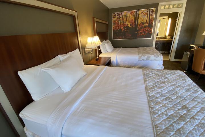 Deluxe Room 2 Queen Beds Refrigerator, Microwave Courtyard Area (8 of 18)