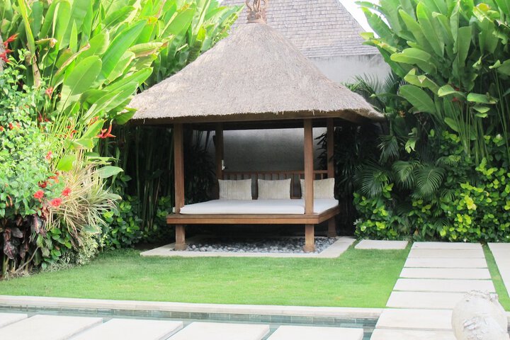 Outdoor banquet area