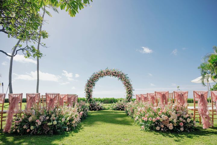 Outdoor wedding area