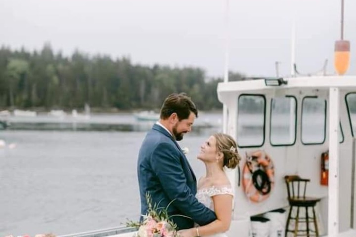 Outdoor wedding area