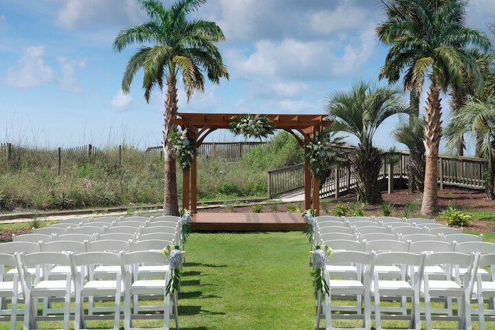 Outdoor wedding area