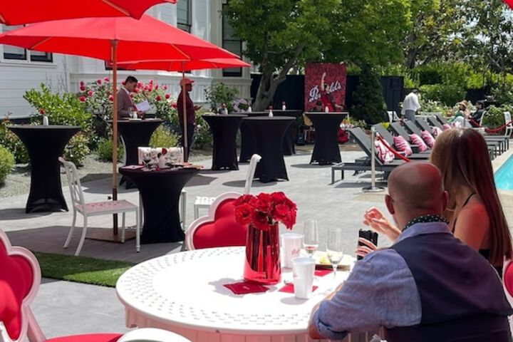 Outdoor banquet area