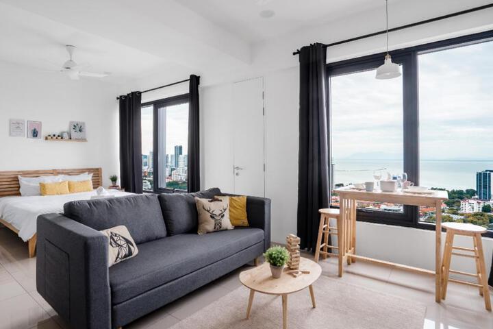 MUJI Studio 1 -Sea View ★Georgetown★Netflix & TV Box